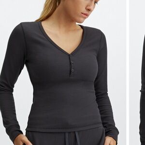 Fabletics waffle knit thermal top